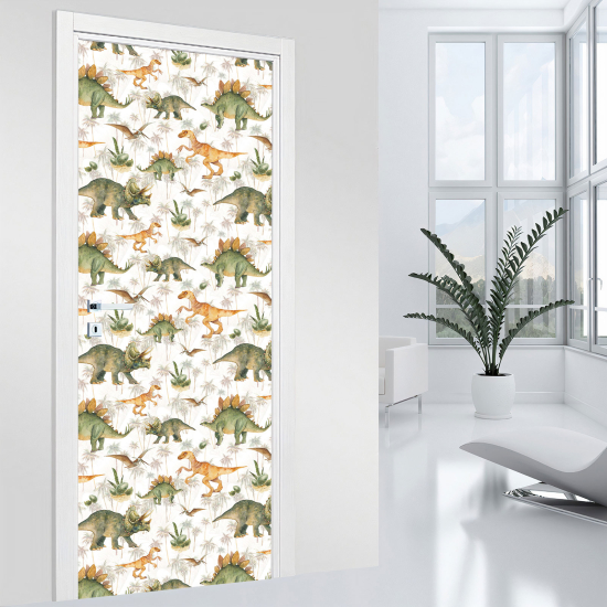 Vinilo Adhesivo para puerta - Dinosaurios