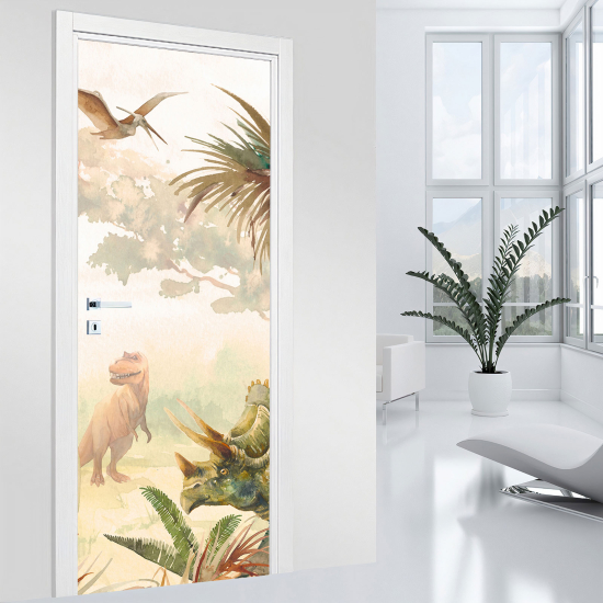 Vinilo Adhesivo para puerta - Dinosaurios