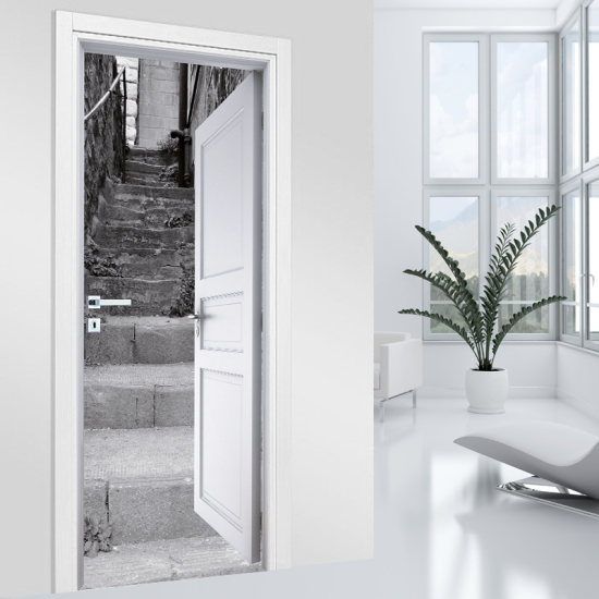 Vinilo Adhesivo para puerta - Escaleras