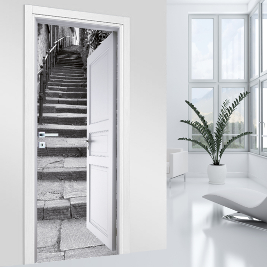 Vinilo Adhesivo para puerta - Escaleras