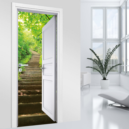 Vinilo Adhesivo para puerta - Escaleras