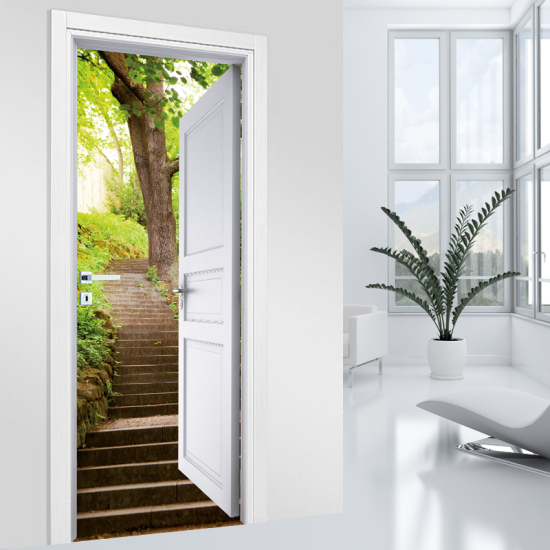 Vinilo Adhesivo para puerta - Escaleras