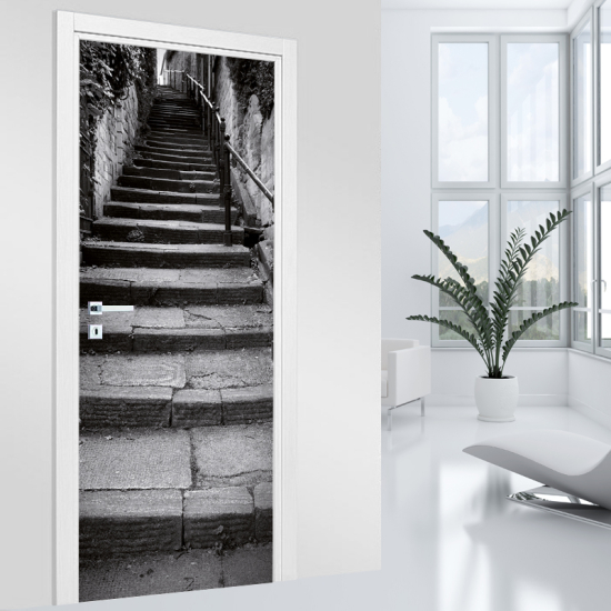Vinilo Adhesivo para puerta - Escaleras