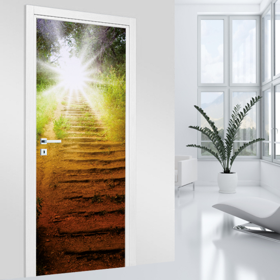 Vinilo Adhesivo para puerta - Escaleras