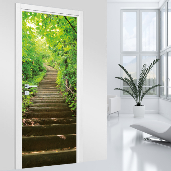 Vinilo Adhesivo para puerta - Escaleras