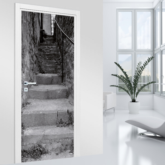 Vinilo Adhesivo para puerta - Escaleras