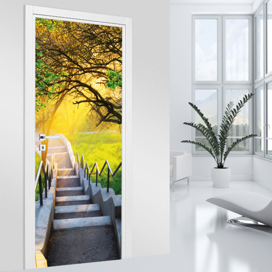 Vinilo Adhesivo para puerta - Escaleras