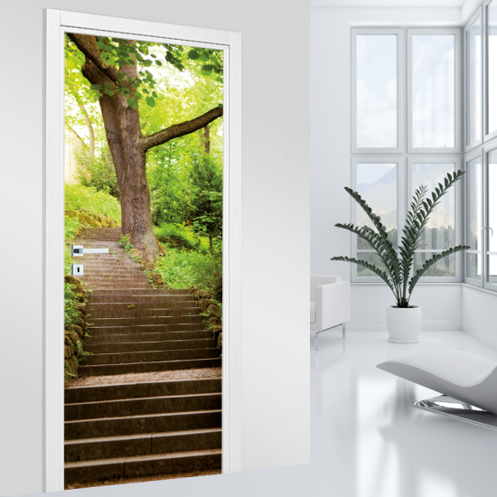Vinilo Adhesivo para puerta - Escaleras