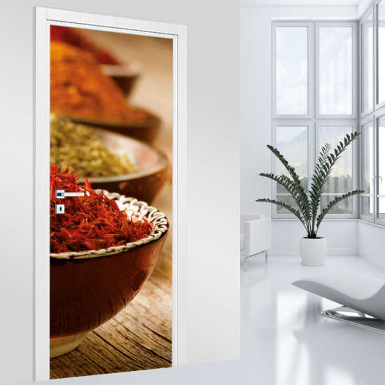 Vinilo Adhesivo para puerta - Especias