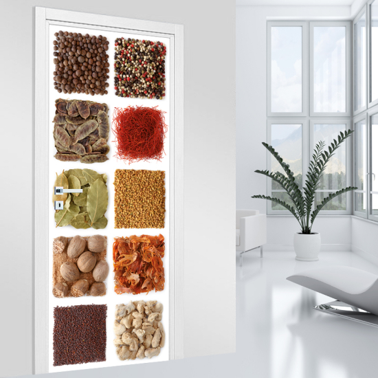Vinilo Adhesivo para puerta - Especias
