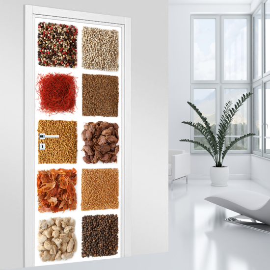 Vinilo Adhesivo para puerta - Especias