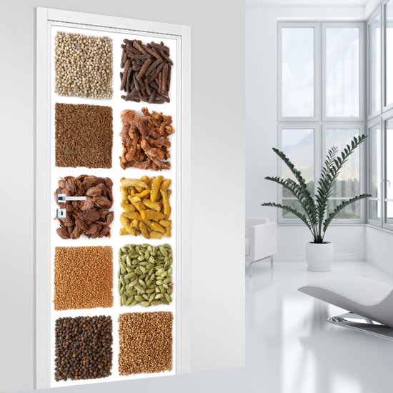 Vinilo Adhesivo para puerta - Especias
