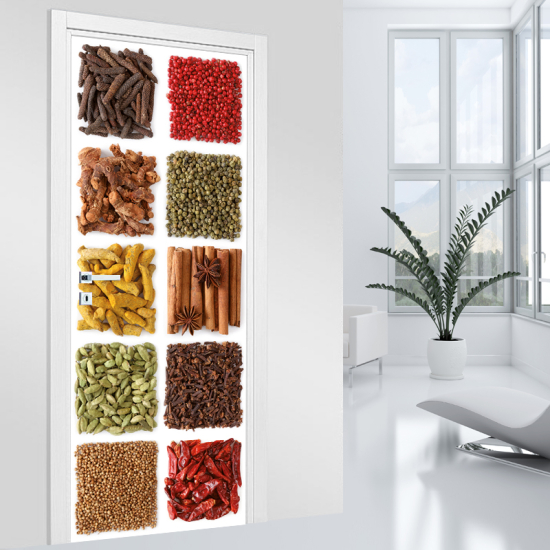 Vinilo Adhesivo para puerta - Especias