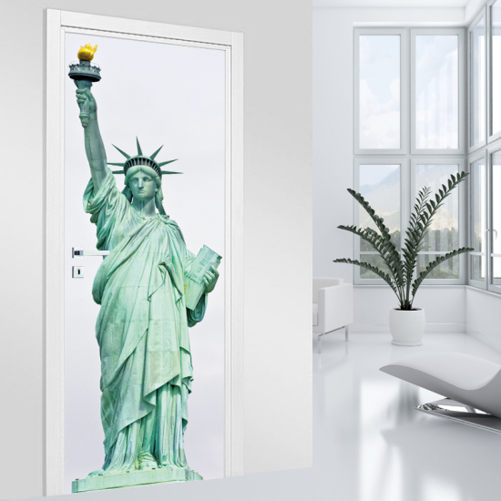 Vinilo Adhesivo para puerta - Estatua de la Libertad