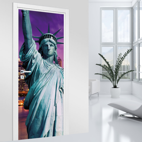 Vinilo Adhesivo para puerta - Estatua de la Libertad