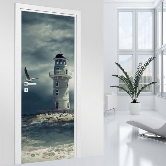 Vinilo Adhesivo para puerta - Faro Marino