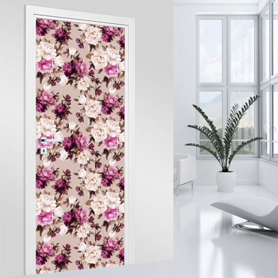 Vinilo Adhesivo para puerta - Flores