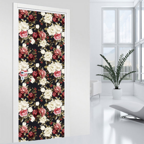 Vinilo Adhesivo para puerta - Flores