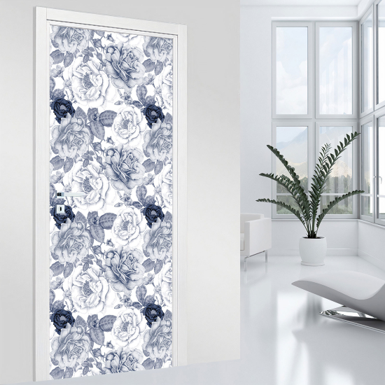 Vinilo Adhesivo para puerta - Flores