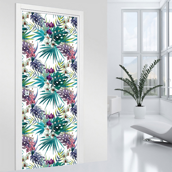 Vinilo Adhesivo para puerta - Flores