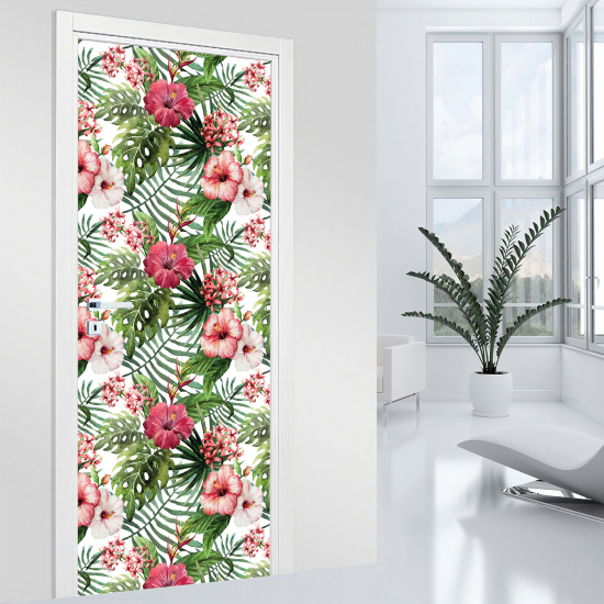 Vinilo Adhesivo para puerta - Flores