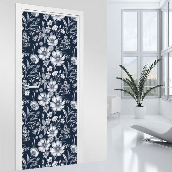 Vinilo Adhesivo para puerta - Flores