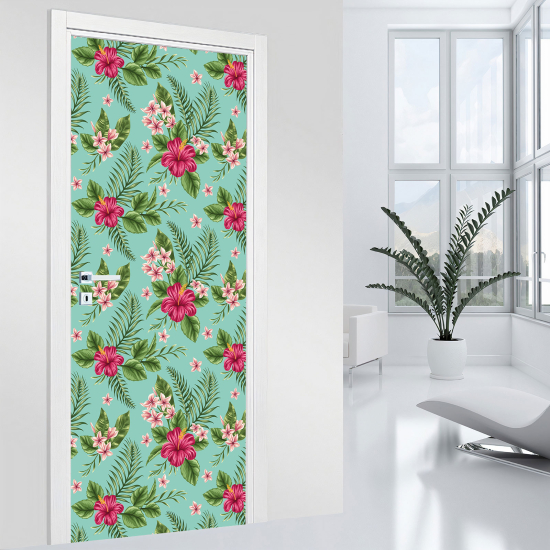 Vinilo Adhesivo para puerta - Flores