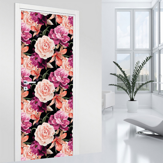 Vinilo Adhesivo para puerta - Flores