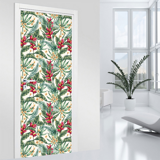 Vinilo Adhesivo para puerta - Flores