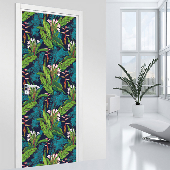Vinilo Adhesivo para puerta - Flores