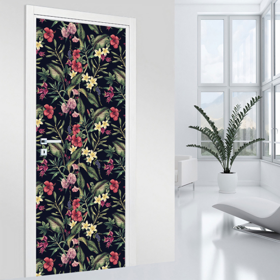 Vinilo Adhesivo para puerta - Flores