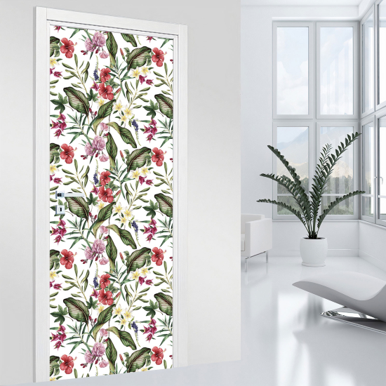 Vinilo Adhesivo para puerta - Flores