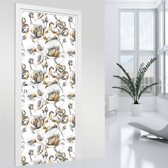 Vinilo Adhesivo para puerta - Flores