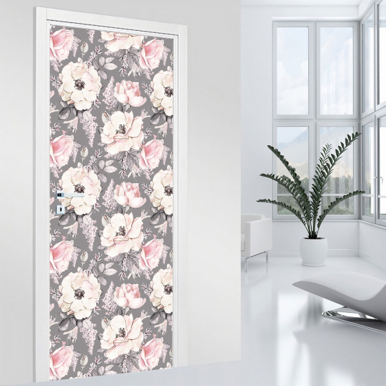 Vinilo Adhesivo para puerta - Flores
