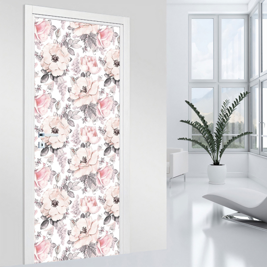 Vinilo Adhesivo para puerta - Flores