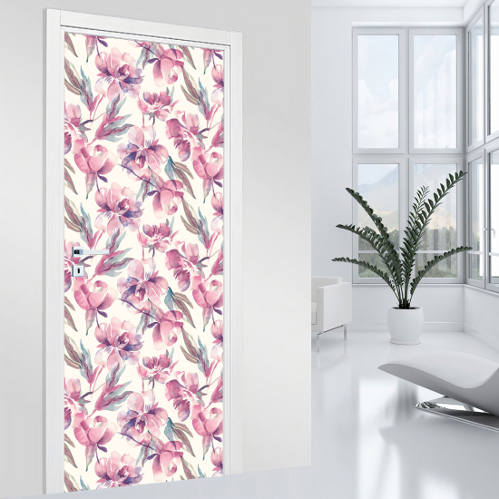 Vinilo Adhesivo para puerta - Flores