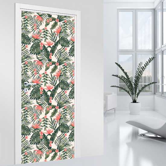 Vinilo Adhesivo para puerta - Flores