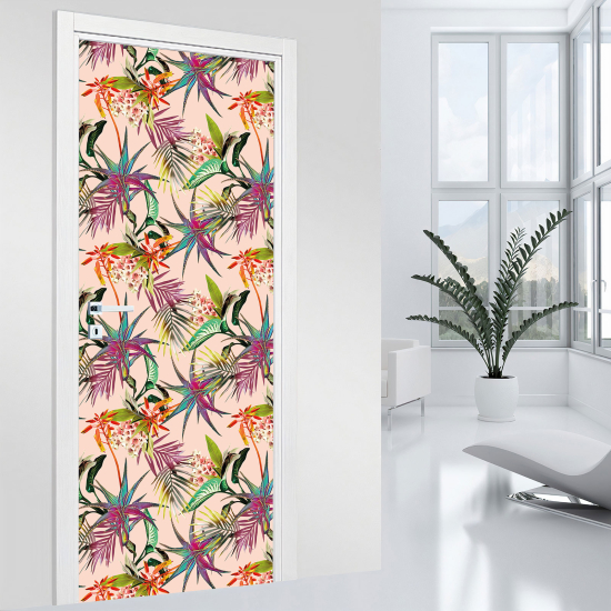 Vinilo Adhesivo para puerta - Flores