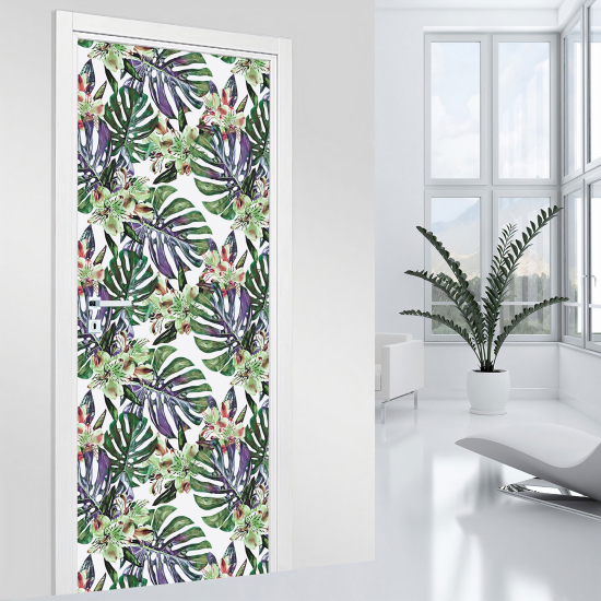 Vinilo Adhesivo para puerta - Flores