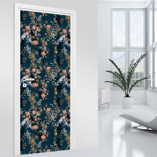 Vinilo Adhesivo para puerta - Flores