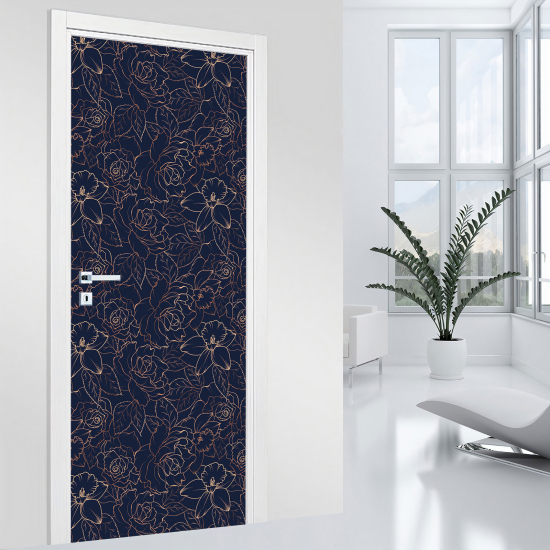 Vinilo Adhesivo para puerta - Flores