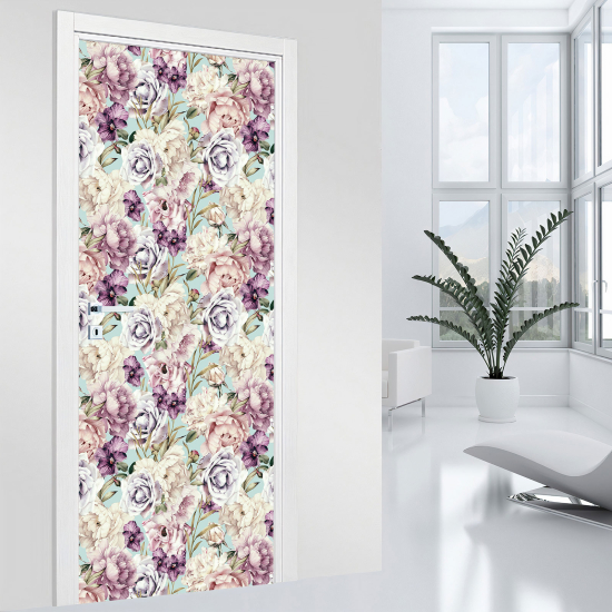 Vinilo Adhesivo para puerta - Flores