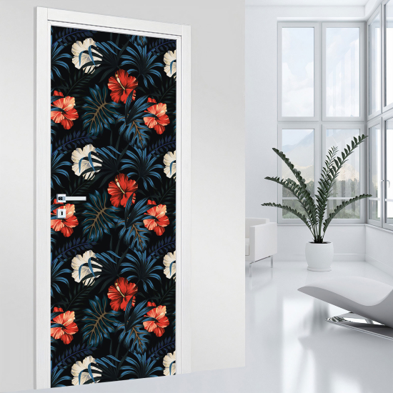 Vinilo Adhesivo para puerta - Flores