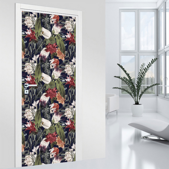 Vinilo Adhesivo para puerta - Flores