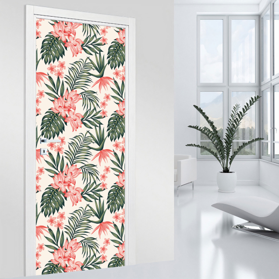 Vinilo Adhesivo para puerta - Flores