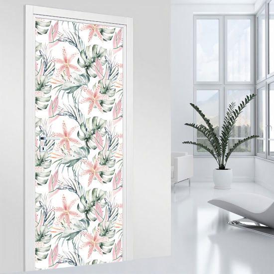 Vinilo Adhesivo para puerta - Flores