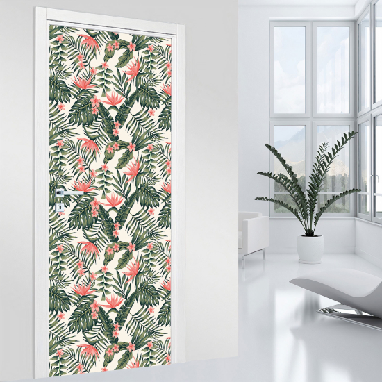 Vinilo Adhesivo para puerta - Flores