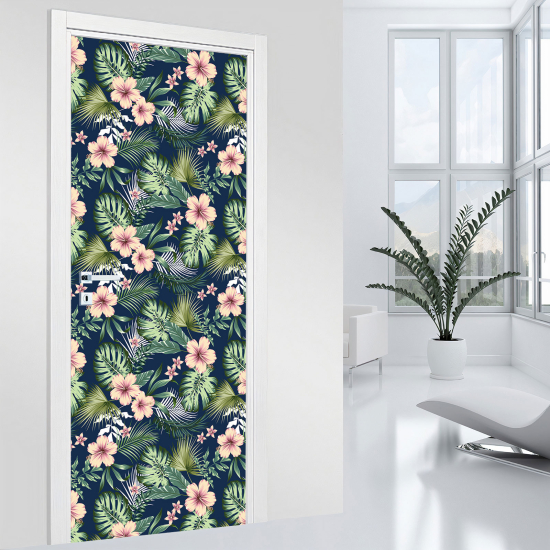 Vinilo Adhesivo para puerta - Flores