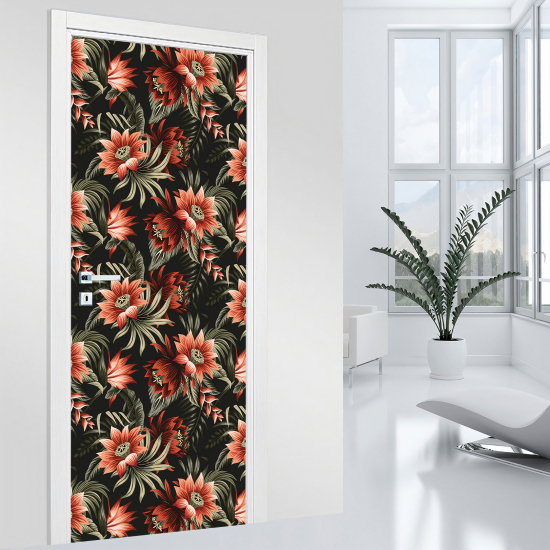Vinilo Adhesivo para puerta - Flores