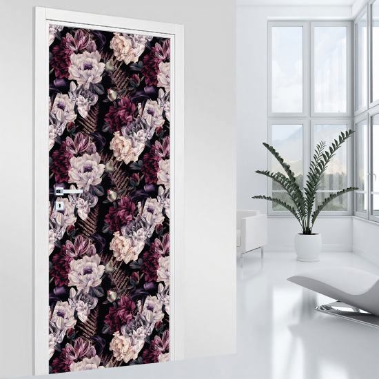 Vinilo Adhesivo para puerta - Flores